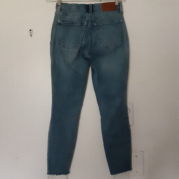 Lucky Brand Jeans Mid Rise Super Skinny Ava Women's 4/27 Ankle Fringe Distressed - Picture 9 of 13